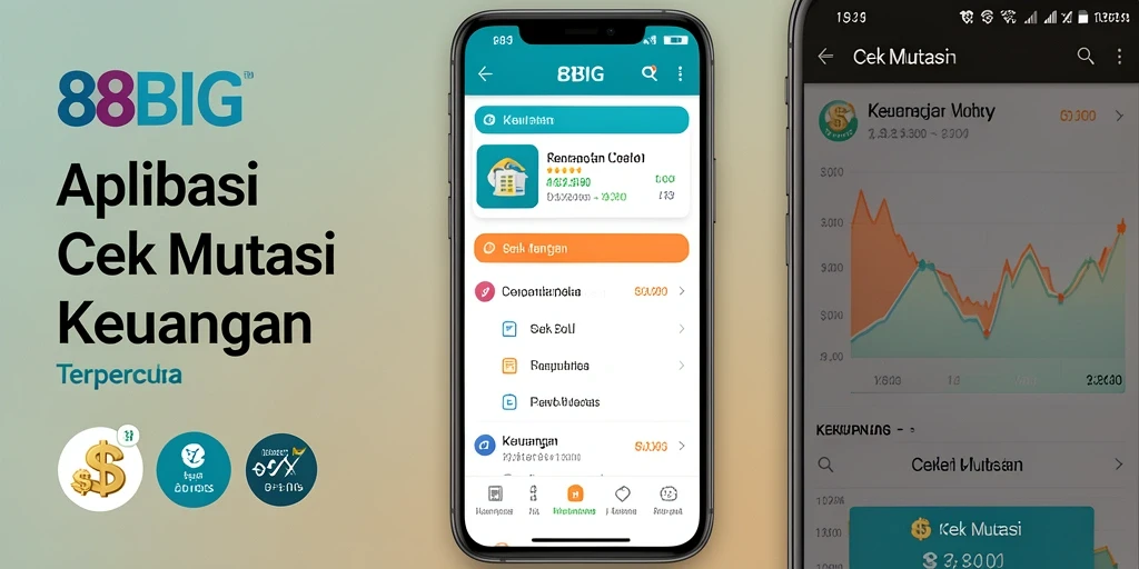 Antarmuka pengguna utama aplikasi Cek Mutasi 88BIG yang menampilkan laporan transaksi.