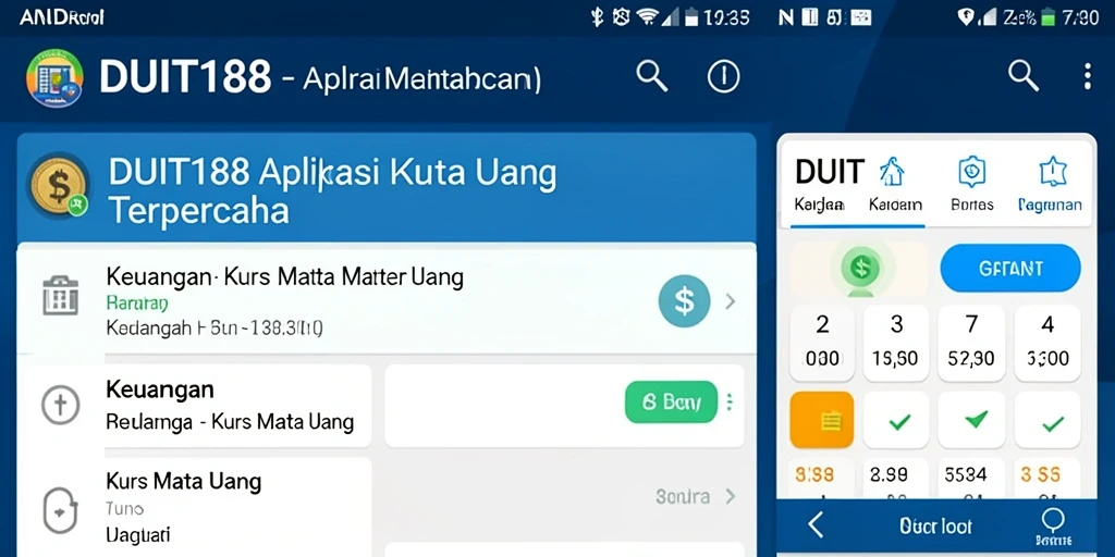 Screenshot aplikasi <strong>DUIT188</strong> menampilkan antarmuka pengguna yang intuitif dan informatif.