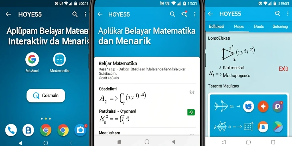 Tampilan antarmuka aplikasi HOYE55 yang menarik dan mudah digunakan.