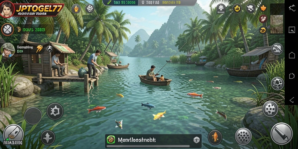 Antarmuka menarik dan fungsional dari game Memancing JPTOGEL77.