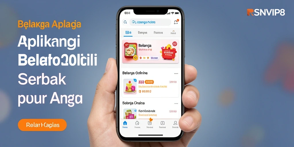 Tampilan antarmuka RSNVIP8 yang user-friendly untuk berbelanja online.