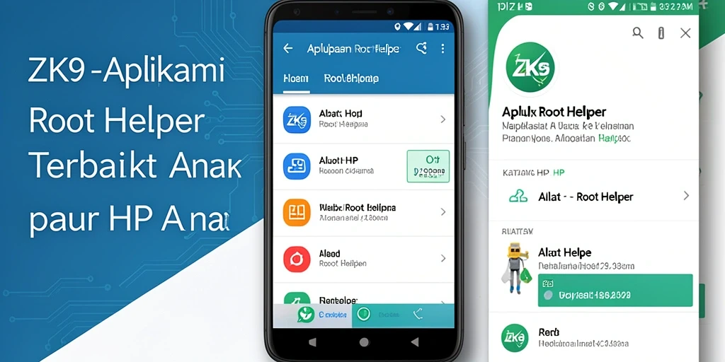Antarmuka ZK9 yang sederhana dan mudah digunakan untuk Root Helper.