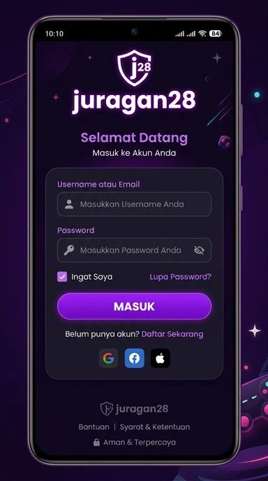 Masuk Akun Juragan28 untuk Pengguna Android